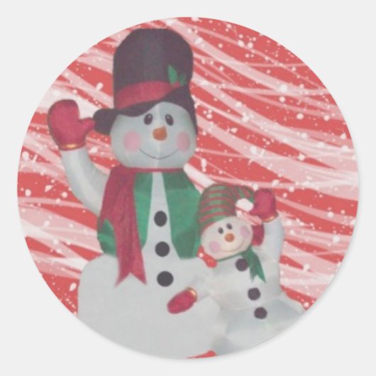 Stickers ronds Snowman (Devant)