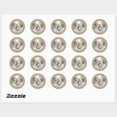Stickers ronds Snowman de Noël (Feuille)