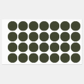 Stickers ronds texturés en vert mousse - Personnal (Feuille)