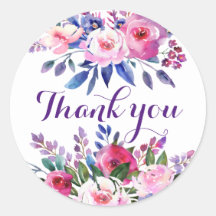 Stickers ronds Tulips Merci