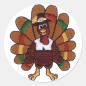 Stickers ronds Turquie Thanksgiving (Devant)