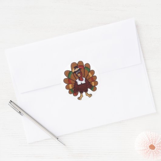 Stickers ronds Turquie Thanksgiving (Enveloppe)