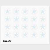Stickers ronds Turquoise Starfish (Feuille)