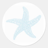 Stickers ronds Turquoise Starfish (Devant)
