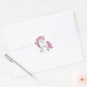 Stickers ronds Unicorne - Blanc (Enveloppe)