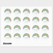 Stickers ronds verdoyants succulents (Feuille)