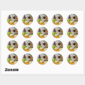 Stickers ronds Vins et Fromages (Feuille)