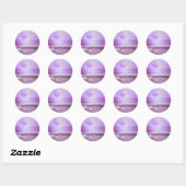 Stickers ronds violets Ocean et Sky Classic (Feuille)