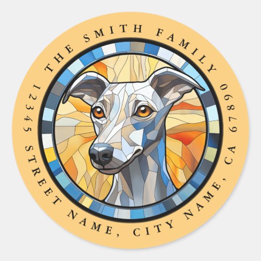 Stickers ronds Whippet (Devant)