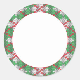 Stickers ronds XMAS JACQUARD KNIT 3"