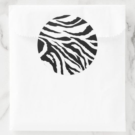 Stickers ronds Zebra Print (Sac)
