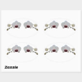 Stickers - Roodbaarse witte orchidee (Vel)