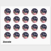 Stickers Rose à enveloppe peinte en rose (Feuille)