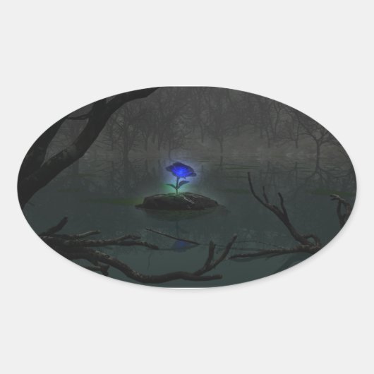 Stickers Rose bleu (Devant)