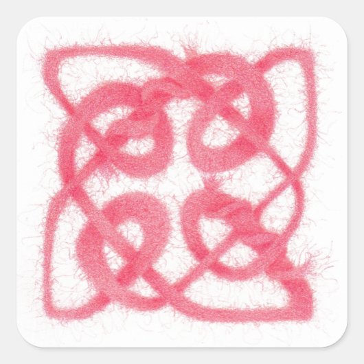 Stickers rose CELTIC KNOT petit Carré (Devant)