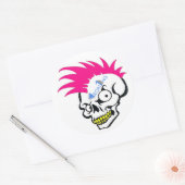 Stickers rose crâne (Enveloppe)