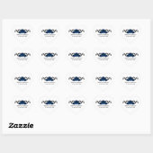 Stickers Rose de mariage gothique, Bleu (Feuille)