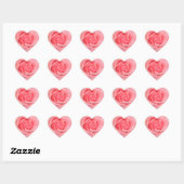 Stickers rose en forme de coeur (Feuille)