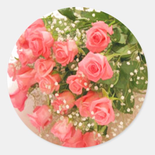 Stickers Rose Enveloppe de pêche (Devant)