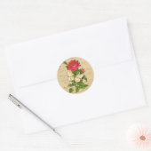 Stickers rose et papillon (Enveloppe)