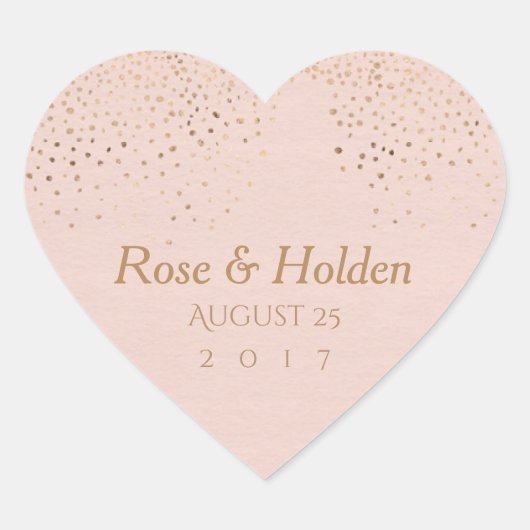 Stickers rose Gold Wedding (Devant)