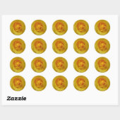 Stickers Rose Jaune Cheveux Roses cadeaux Keepsaké (Feuille)