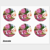 Stickers rose Mariage Enveloppe Sceau Modèle (Feuille)