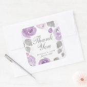 Stickers Rose Merci couleur pourpre Favoriser les  (Enveloppe)
