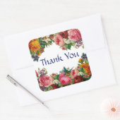 Stickers Rose Merci Floral Bourgogne (Enveloppe)