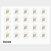Stickers Rose Merci PixDezines Crème Vintage (Feuille)