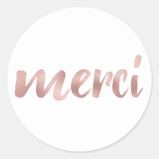 stickers rose or merci, police de feuille (Devant)