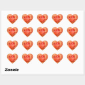 Stickers Rose orange Stickers Mariage Rose romanti (Feuille)