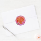 Stickers Rose rose et orange (Enveloppe)