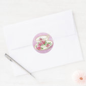 Stickers - Rose Rose Floral Teacup & Saucer (Enveloppe)