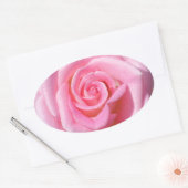 Stickers rose rose ovale (Enveloppe)