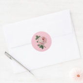 Stickers Rose rose Vintage (Enveloppe)