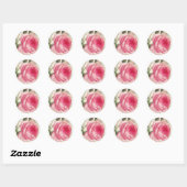 Stickers Rose rose Vintage (Feuille)