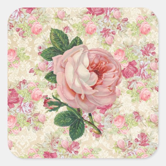 Stickers Rose vintage (Devant)