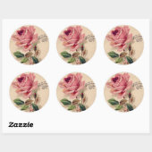 Stickers Rose vintage (Feuille)