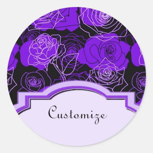 Stickers Rose violet Enchantants (Devant)