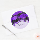 Stickers Rose violet Enchantants (Enveloppe)