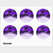 Stickers Rose violet Enchantants (Feuille)