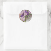 Stickers Rose violet Mariage Bouquet Enveloppe Sce (Sac)