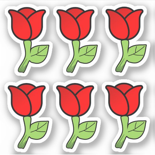 Stickers Roses rouges (Devant)