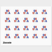 Stickers Rouge Blanc & Bleu GO USA (Feuille)