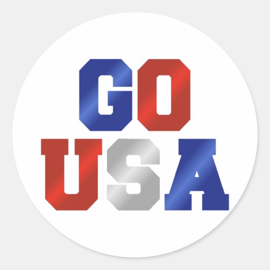 Stickers Rouge Blanc & Bleu GO USA (Devant)
