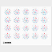 Stickers Rouge blanc et Baby shower dû (Feuille)