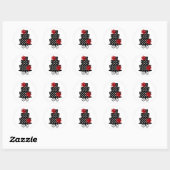 Stickers rouge et noir classique (Feuille)