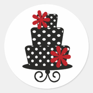 Stickers rouge et noir classique