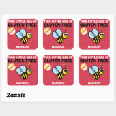 Stickers rouge gluten sans bourgeon Celiac (Feuille)